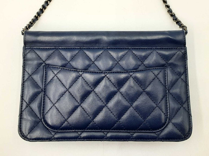 Chanel Crossing Times Mini Flap Bag In Navy Blue Quilted Lambskin Fw0125lcxzdu