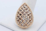 14k Yellow Gold Pear Shaped Pendant 5.4 Grams Eb0426wxzde