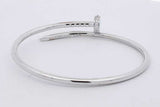 Cartier Juste Un Clou 18k White Gold Diamond Bracelet 9.2g Size 14 Eb0826rxxzsa