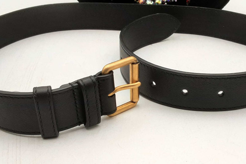 Gucci Crystal Star Gg Marmont Black Velvet Belt Bag Eb0125porsa
