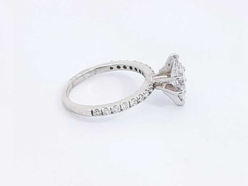 0.66ctw Diamond Ring In 14k White Gold 2.4 Grams Size 5 Sd0325prrsa