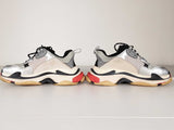 Balenciaga Triple S Metallic Silver Sneakers Size 10 Us Sd0126lzxde