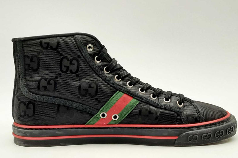 Gucci Tennis 1977 Off The Grid Nylon Web High Top Sneakers Size 11 Eb1224lrxsa