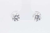 2.0cttw Lab Grown Diamond Stud Screwback Earrings 14k White Gold 1.1g Eb326wcrsa