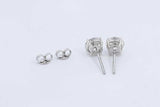 2.12ctw Lab Grown Round Diamond Stud Earrings 925 Sterling Silver 1g Eb1124ocrdu