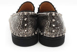 Christian Louboutin Pik Boat Spikes Textured Metallic Sneakers Sz 40 Eb0926lxzsa
