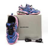 Balenciaga Track 2 Open Sneakers In Pink & Blue Size 7 Fw0826lzxdu