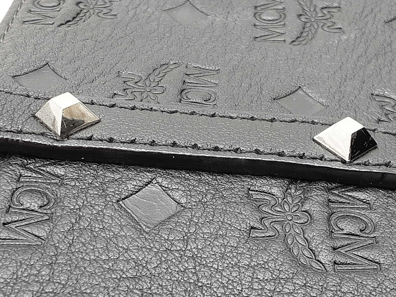 Mcm Klara Shopper Tote In Logo-embossed Black Leather Fw0925wwxdu