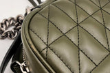 Gucci Gg Quilted Marmont Crossbody Bag In Military Green Eb1124wrxsa