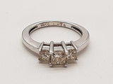 0.11 Cttw Natural Diamonds 14k White Gold 2.6g Ring Size 3.5 Do0326oxzde