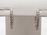 1.00 Cttw Lab Grown Diamonds 0.925 Silver 3.0g Hoop Clasp Earrings Do0525llrde