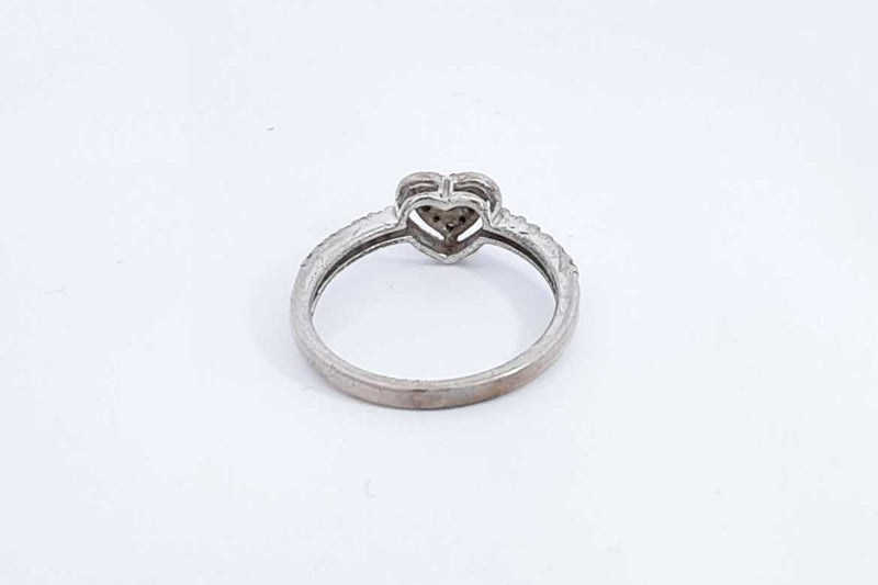 Approx. 0.22ctw Diamond Ring In 925 Sterling Silver 2.1 Grams Size 7 Eb0624oxsa