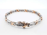 1.10 Cttw Diamond & 10k Two-tone Gold Bracelet 10.8 Grams 7 Inch Fw0624irxdu