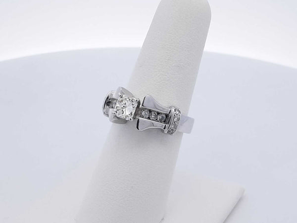 0.88 Cttw Diamond & 14k White Gold Ring 9.2 Grams Size 6.5 Fw0825cxzdu