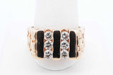 0.96cttw Diamond 14k Yellow Gold Nugget Ring 16.7 Grams Size 11 Eb0626lrxzdu