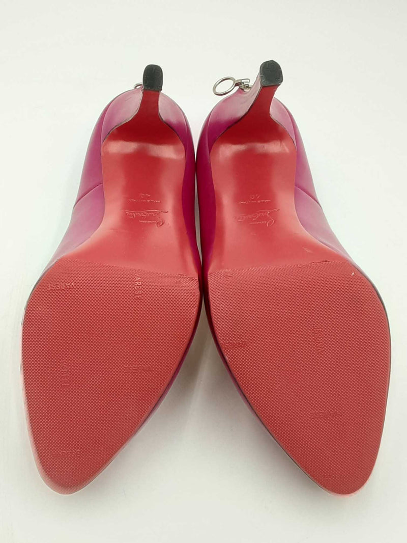 Christian Louboutin Rolando Cranberry Leather Pumps Size 40 Eb0523oxzsa