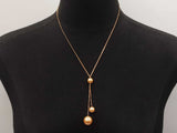 South Sea Pearl Lariat Necklace In 18k Yellow Gold 7.2 Grams 18 Inch Fw0426prrdu