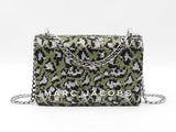 Marc Jacobs Glam Shot Bag In Black Leather & Multicolor Camo Sequins Fw0126lrzdu