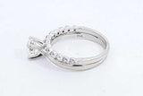 Approx. 1.27ctw Diamond Engagement Set In 10k White Gold 3.5 Grams Size 7 Eb0824erxdu