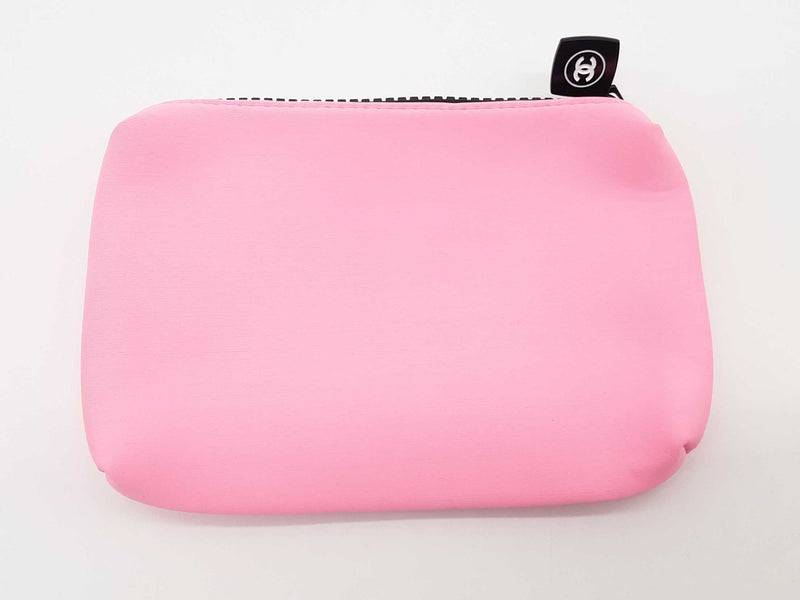 Chanel Vip Neon Pink Neoprene Cosmetic Bag Do0225oxde