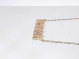 Pavé Diamond " Mommy " Statement Necklace In 14k Gold 3.1g 22 Inch Fw0426ozxdu