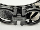 Salvatore Ferragamo Gancini Reversible Leather Belt With Black Buckle Eb1024lpxdu