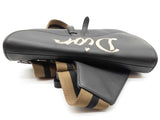 Christian Dior Black Grained Leather Saddle Bag Do0725loxzde