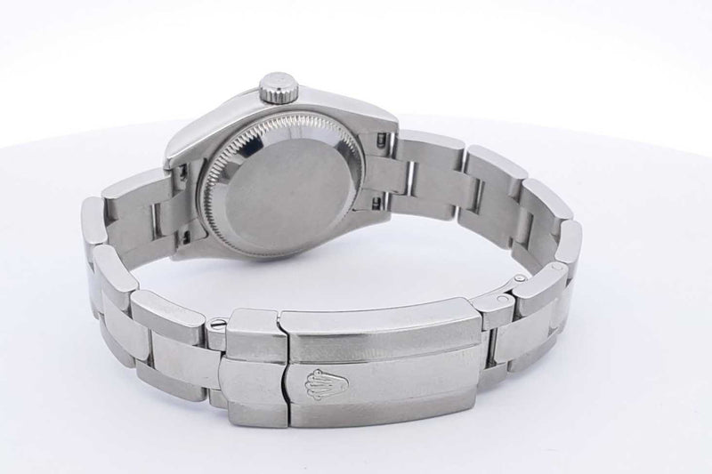 Rolex 26mm Oyster Perpetual Datejust Stainless Steel Watch 18k Bezel Eb325wxxzsa