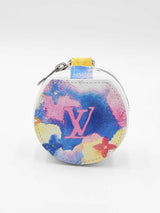 Louis Vuitton Earphone Case In Multicolor Watercolor Coated Canvas Fw0626crdu