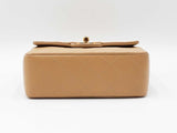 Chanel Classic Mini Square Flap Bag In Tan Diamond-quilted Leather Fw1225lxzxdu