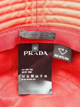 Prada Bucket Hat In Red Re-nylon Size M 58cm Fw0925lrxdu