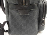 Gucci Medium Day Backpack In Grey & Black Gg Supreme Coated Canvas Fw0226rzxdu