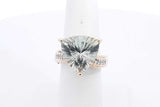 Trillion Cut Cubic Zirconia Ring 10k Yellow Gold 6.4 Grams Size 6.75 Eb1124lrxsa