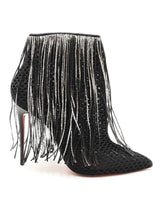 Christian Louboutin Fringe Curtain Ankle Boots Size 38 Eb1125lxzdu