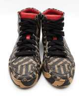 Gucci Gg Caleido Canvas Hi Top Sneakers Size 8 Eb0626rxde