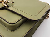 Michael Kors Heather Shoulder Bag In Sage Green Leather Fw0226rrdu
