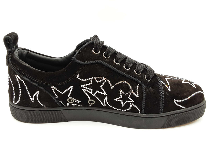 Christian Louboutin Giddy Viera Strass Black Suede Shoes Size Eu 40 Do0825oxzde