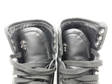 Versace Black Leather High Top Sneakers Size 39 Eb0725oxzde