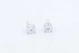 0.80ctw Lab Grown Round Diamond Stud Earrings In 14k White Gold 0.8g Eb1024wxzdu