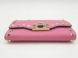Valentino Garavani Rockstud Pink Calfskin Wallet Sd0925ozxde