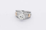 1.7cttw Diamond Ring In 14k White Gold 6.1 Grams Size 3.5 Eb0426lrxzsa