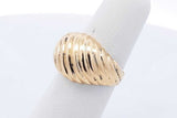 18k Yellow Gold Dome Ring 5.7 Grams Size 6 Eb0924oorsa