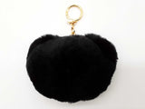 Michael Kors Teddy Bear Black White Fur Key Chain Bag Charm Do0625lrde