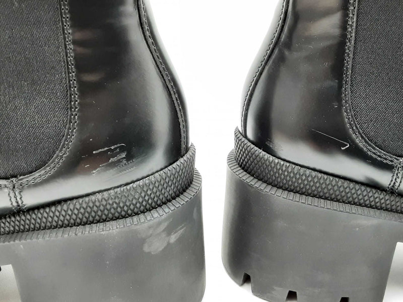 Gucci Chelsea Black Leather Boots Size 35.5 Eb0924lpxdu