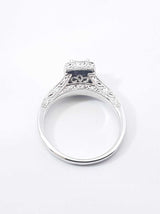 0.26 Cttw Diamond & 14k White Gold Quad Halo Ring 3.8 Grams Size 6 Fw0926ocrdu