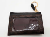 Coach Mini Skinny Brown Signature Coated Canvas Id Case Do0325orde
