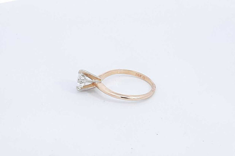 Diamond Solitaire Approx. 0.64ctw Ring In 14k Yellow Gold 2g Size 5 Eb0724ixzdu