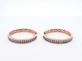 Le Vian 0.72 Cttw Diamond Hoop Earrings In 14k Rose Gold 7.9 Grams Fw0525prxdu