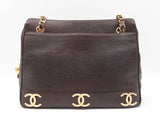 Chanel Triple Coco Mark Shoulder Bag In Brown Caviar Leather Fw0426llzxdu