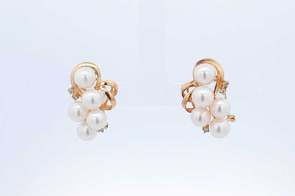 Pearl Earrings In 14k Yellow Gold  8.5 Grams Eb0724oxzdu